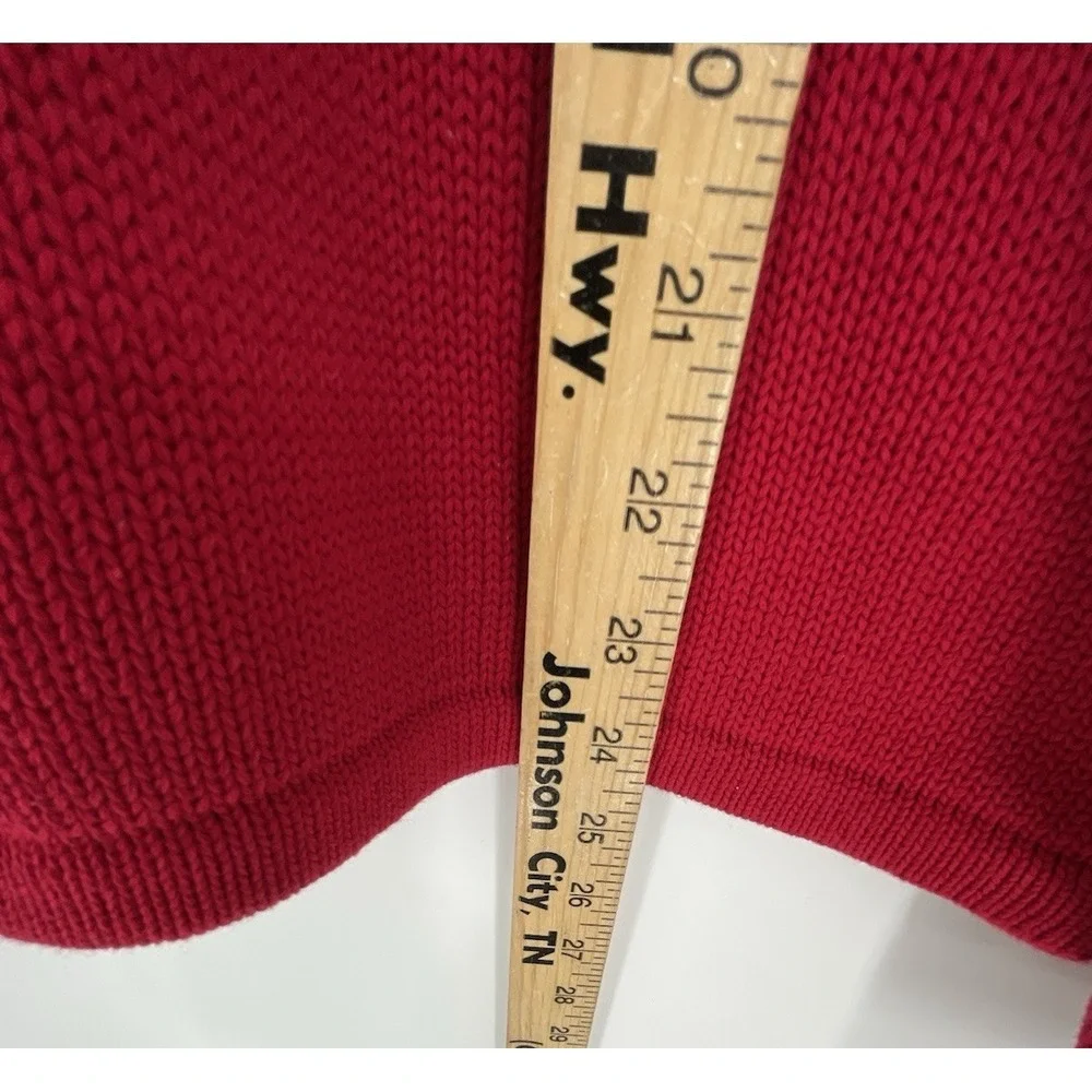 NWT Croft & Barrow Womens XL‎ Sweater Red Tight Knit Crew Neck - Picture 2 of 11